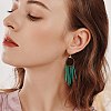 Glass Seed Beads Long Dangle Earrings EJEW-SW00004-6