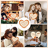 Wood Heart Shape Anniversary Commemorative Display Decorations AJEW-WH00424-002-4