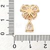 Brass Micro Pave Clear Cubic Zirconia Pendants ZIRC-U003-01G-03-3