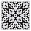 Flower Pattern Eco-Friendly PET Plastic Hollow Painting Silhouette Stencil DRAW-PW0008-02I-1
