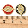 Rack Plating Brass Micro Pave Clear Cubic Zirconia Eye Connector Charms KK-Z063-20G-4