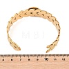304 Stainless Steel Leaf Cuff Bangle Making STAS-F366-12A-G-2