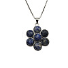 Natural Blue Spot Jasper Flower Pendant Necklace FO7861-4-1
