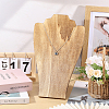 Bust Wooden Display Stands for Necklaces ODIS-WH0331-54-5