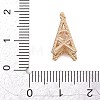 Brass Micro Pave Clear Cubic Zirconia Pendants KK-D265-06G-3