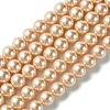 Eco-Friendly Dyed  Glass Pearl Round Beads Strands HY-A002-8mm-RB092-1