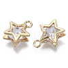 Brass Micro Cubic Zirconia Charms X-KK-N235-034A-2