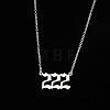201 Stainless Steel Angel Number Pendant Necklaces for Women FS-WG21275-04-2