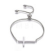 Tarnish Resistant Adjustable 304 Stainless Steel Slider Bracelets LS-BJEW-O170-08P-1
