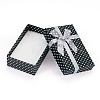 Polka Dot Print Cardboard Jewelry Gift Boxes with Bowknot CON-TAC0001-10E-10