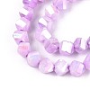 Anti-Tarnish Electroplate Glass Beads Strands GLAA-T025-6mm-14E-4