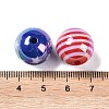 UV Plating Iridescent Acrylic Beads OACR-B021-04-3