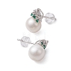 Natural Pearl Ear Studs EJEW-P286-38P-4