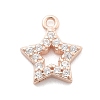 925 Sterling Silver Micro Pave Clear Cubic Zirconia Charms STER-A034-02C-RG-1