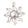 Tibetan Style Alloy Solar Eclipse Pendants X-TIBEP-R304-004AS-LF-1
