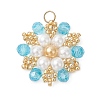 TOHO Glass Seed Beaded Pendants PALLOY-MZ01276-01-1