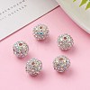 Alloy Rhinestone Beads X-RB-A034-10mm-A28S-5
