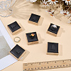 6Pcs Bamboo Single Ring Display Stands with PU Leather/Velvet Mat RDIS-CL0001-01B-4