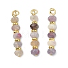 Natural Plum Blossom Tourmaline Pendants PALLOY-JF05829-1
