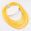 Bohemian Style Imitation Leather Cord Multi Layered Necklaces FS-WG38EA9-01-1