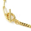 Brass Pendant Necklaces with Curb & Paperclip Chains NJEW-JN04608-01-5