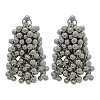 Alloy Round Tassel Stud Earrings FS-WG9B377-01-5