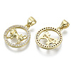 Brass Micro Pave Cubic Zirconia Pendants ZIRC-S061-199K-G-NF-2