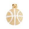 Sports Theme Brass Enamel Pendants KK-A297-07B-G-1