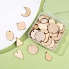 70Pcs 7 Style Unfinished Natural Poplar Wood Pendants WOOD-LS0001-21-5