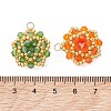 4Pcs 4 Colors Imitate Austrian Crystal Bicone Glass & Seed Glass Pendants PALLOY-MZ01304-3