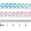 Transparent Painted Glass Beads Strands X1-DGLA-A034-T6mm-A21-3