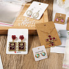 Beadthoven 150Pcs 6 Style Paper Earring Display Cards CDIS-BT0001-01-14