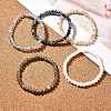 Electroplate Glass Beads Stretch Bracelets BJEW-JB04021-1