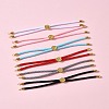 6Pcs 6 Colors Nylon Cords Bracelet Makings Fit for Connector Charms AJEW-FS0001-38-10