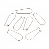 Ion Plating(IP) 304 Stainless Steel Hoop Earrings Findings Kidney Ear Wires STAS-G200-01C-RG-1