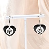 Natural Obsidian & 304 Stainless Steel Hoop Earrings for Women EJEW-G475-05P-05-2