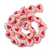 Baking Paint Glass Bumpy Beads Heart LAMP-V001-07C-2