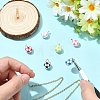 6Pcs 6 Colors Alloy Enamel Pendants ENAM-CJ0007-62-5
