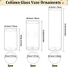 6Pcs 3 Style Column Glass Vase Ornaments AJEW-BC0002-25-2