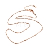 Brass Cable Chain Necklaces for Women NJEW-D302-19RG-4