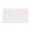 Flower Brass Micro Pave Clear Cubic Zirconia Stud Earrings PEAR-N020-WX14-4