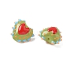 Baking Paint Glass Bumpy Beads Heart LAMP-V001-09C-3