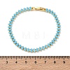 Synthetic Turquoise Tennis Bracelets KK-CBA964F-01G-01-5