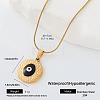 304 Stainless Steel Enamel Evil Eye Pendant Necklaces for Men Women AL3991-3-1