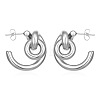 304 Stainless Steel Stud Earrings for Women WGF252D-02-1
