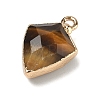 Natural Tiger Eye Pendants G-K422-01G-08-2
