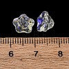 Electroplate Transparent Glass Beads GLAA-T025-81A-03-3