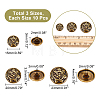 30Pcs 3 Style Alloy Shank Buttons FIND-CA0004-77AG-2