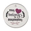 Mother's Day Opaque Acrylic Pendants BACR-C001-02B-1