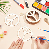 10Pcs Unfinished Blank Wooden Peace Sign Pendants Set for Painting Arts DIY-WH0591-579-3